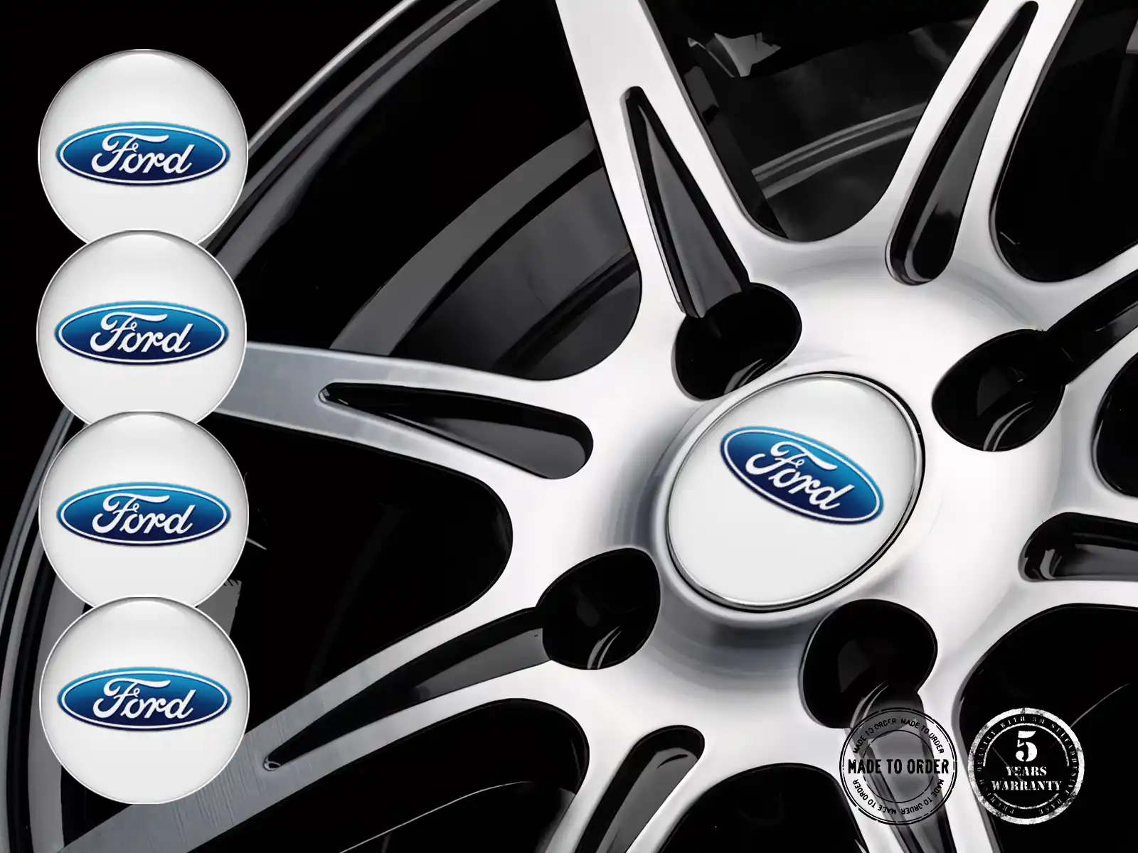 Ford Pegatinas de Rueda Edición Estilo de Silicona de Lujo